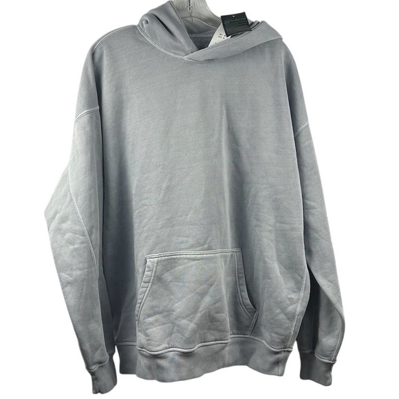 Abercrombie & Fitch Men's Blue Gray Pullover Hoodie Size M Tall - Picture 1 of 9
